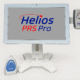 All in one computer mounted to a pedestal which display the Helios™ PRS Pro logo